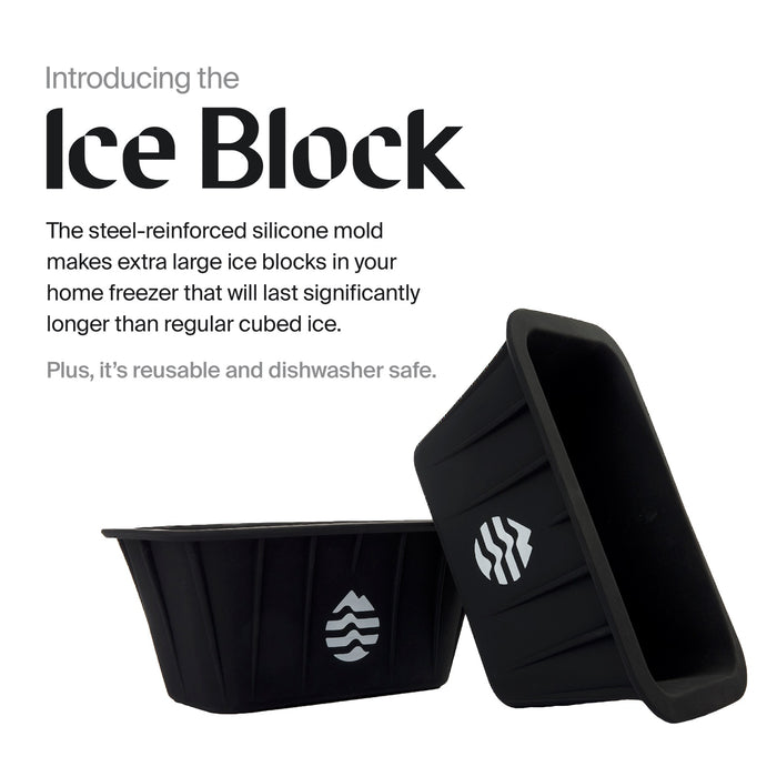 Ice Barrel Ice Block Mold - 3 Pack - Black, Gym & Wellness